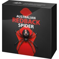Australien Most Dangerous RAM Redback Spider 2021 1 oz Silber - Polierte Platte & Coloriert