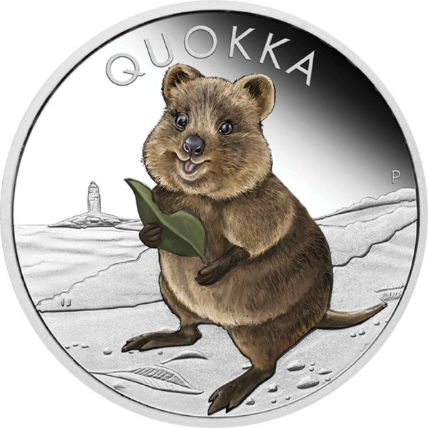 Australien Quokka 1. Ausgabe 2021 1 oz Silber | Coloriert - Polierte Platte