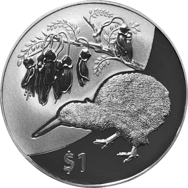 Neuseeland Kiwi 2012 1 oz Silber - Polierte Platte