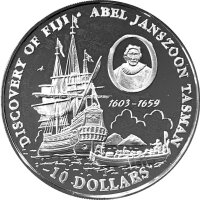 Fiji 10 Dollars 1993 - Entdeckung der Fiji Inseln -...