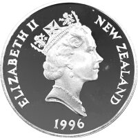 Neuseeland 5 Dollars 1996 - Segelschiff Heemskerck  - Silber PP