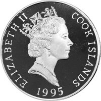 Cook Islands 20 Dollars 1995 Katamaran der Tainui - Silber PP