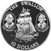 Solomon Islands 10 Dollars 1994 - Segelschiff HMS...