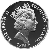 Solomon Islands 10 Dollars 1994 - Segelschiff HMS "The Swallow" - Silber PP