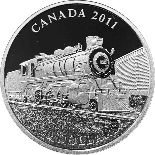 Kanada 20 Dollars 2011 Dampflokomotive D-10 - Silber PP