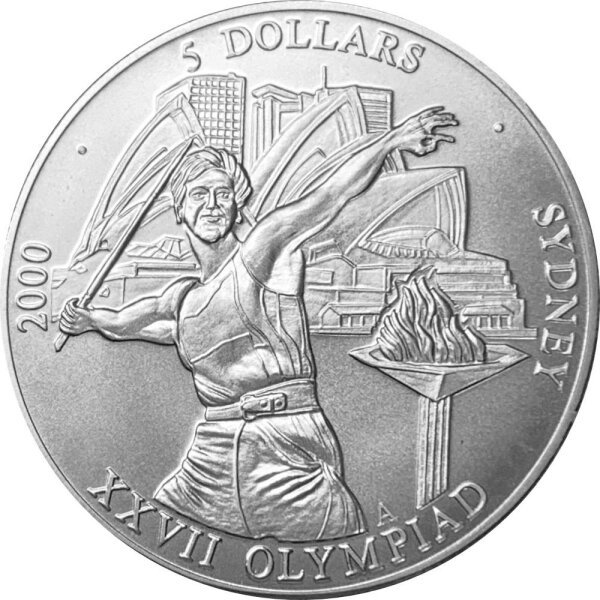 Liberia 5 Dollars 2000 - Olympische Sommerspiele Speerwerfer - Kupfer-Nickel