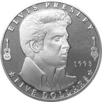 Marshall Islands 5 Dollars 1993 Elvis Presley -...