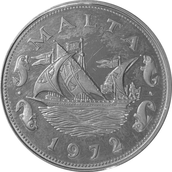 Malta 10 Cents 1972 Galeone - Kupfer-Nickel