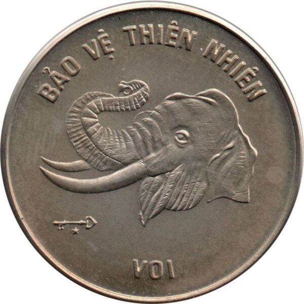 Vietnam 10 Dong 1986 - Elefant - Kupfer-Nickel