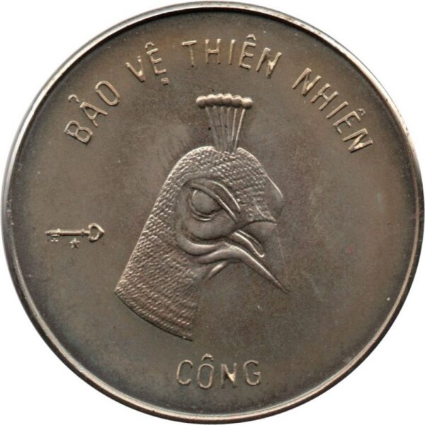 Vietnam 10 Dong 1986 - Pfau - Kupfer-Nickel