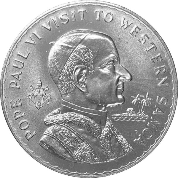 Samoa 1 Tala 1970 Papst Paul VI - Kupfer-Nickel