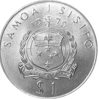 Samoa 1 Tala 1970 Papst Paul VI - Kupfer-Nickel