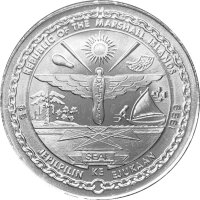 Marshall Islands 5 Dollars 1989 20 Jahre Mondlandung von Apollo 11 - Kupfer-Nickel-Zink