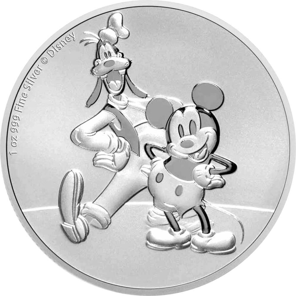 Niue Disney 2021 Micky Maus & Goofy 1 oz Silber