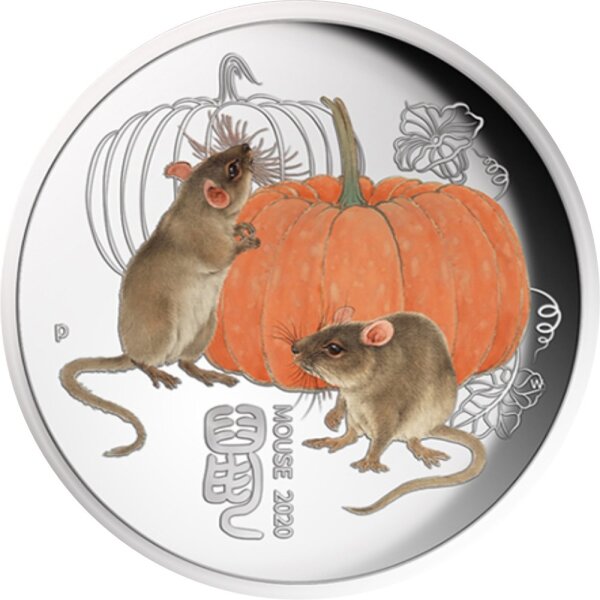 Australien Lunar 2020 Jahr der Maus 1/4 oz Silber | Coloriert - Sonderausgabe