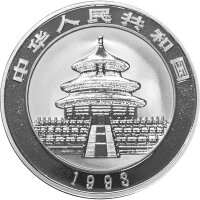 China Panda 1993 1 oz Silber - Polierte Platte