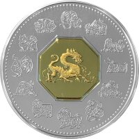 Kanada 15 Dollars 2000 Lunar Jahr des Drachen - Polierte...