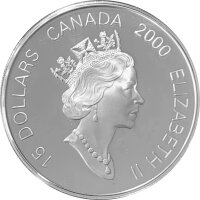 Kanada 15 Dollars 2000 Lunar Jahr des Drachen - Polierte Platte, Teilvergoldet