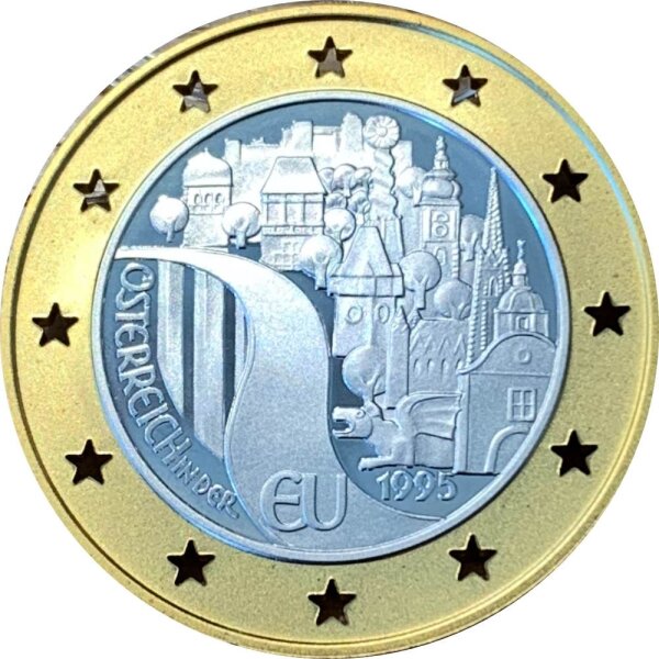 Österreich 500 Schilling 1995 EU-Beitritt Gold & Silber