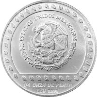 Mexiko 25 Pesos 1992 - Adlerkrieger "Guerrero Aguila" - 1/4 oz Silber