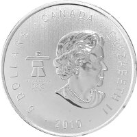 Kanada Maple Leaf 2010 1 oz Silber - Olympiade Vancouver Hockeyspieler