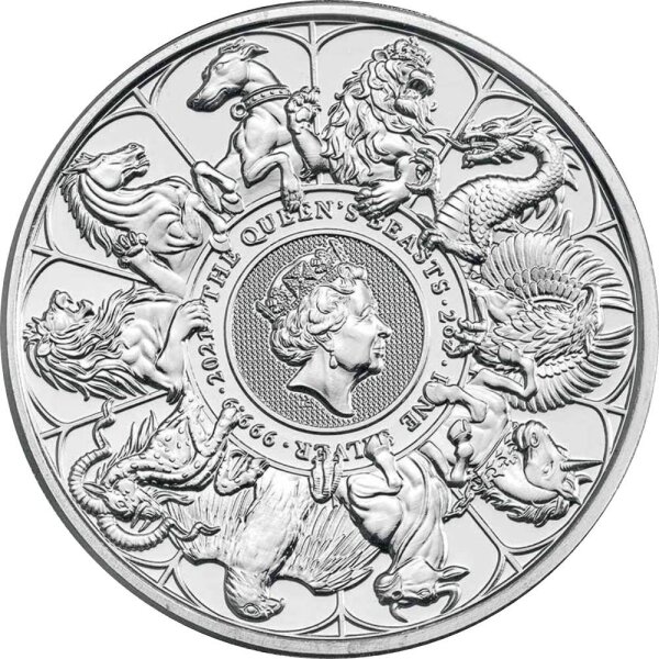 UK The Queen´s Beasts 11. Ausgabe 2021 Completer Coin 2 oz Silber | incl. Kapsel