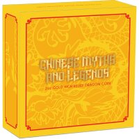 Australien Drachenserie 2021 Drache 2 oz Gold - High Relief Polierte Platte | Chinesische Mythen und Legenden