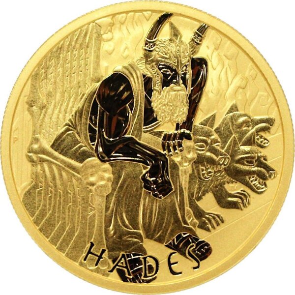 Tuvalu Olympische Götter 3. Ausgabe Hades 2021 1 oz Gold