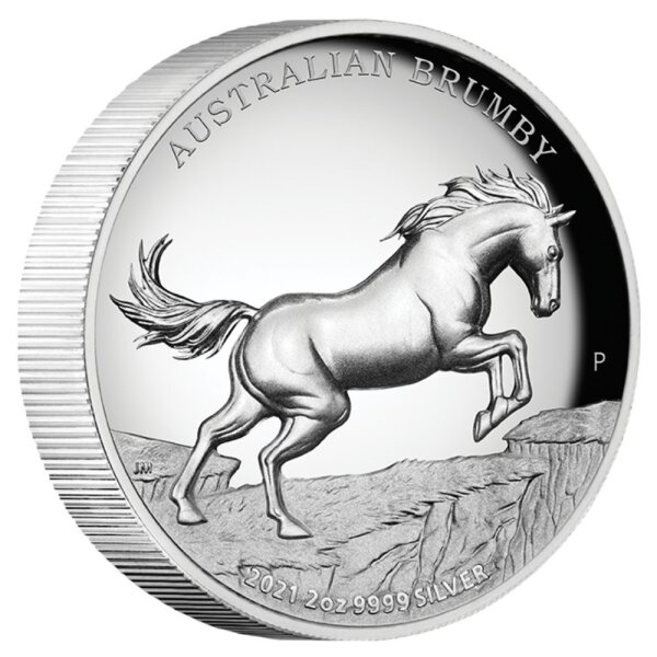 Australien Brumby 2. Ausgabe 2021 2 oz Silber | Wildpferd | PP High Relief