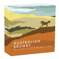 Australien Brumby 2. Ausgabe 2021 2 oz Silber | Wildpferd | PP High Relief