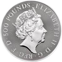 UK The Queen´s Beasts 11. Ausgabe 2021 Completer Coin 1000 Gramm Silber