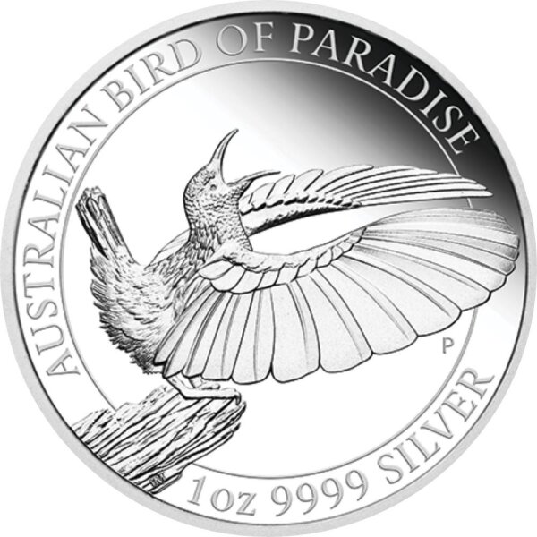 Australien Birds of Paradise 2019 - Viktoria 1 oz Silber | Polierte Platte
