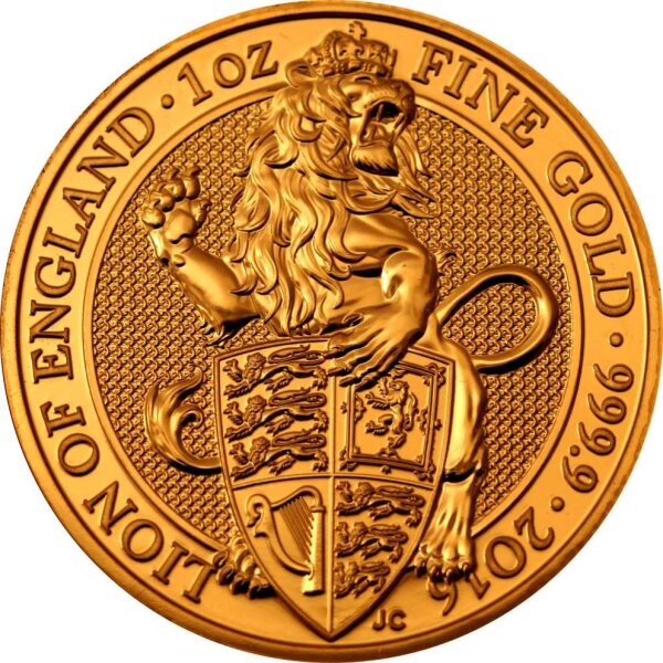 UK The Queen´s Beasts 1. Ausgabe 2016 Lion 1 oz Gold