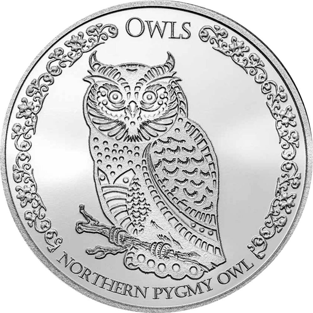 Tokelau Owls 2. Ausgabe Northern Pygmy Owl 2021 1 oz Silber