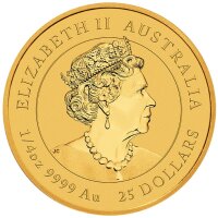 Australien Lunar III 2022 Jahr des Tigers 1/4 oz Gold