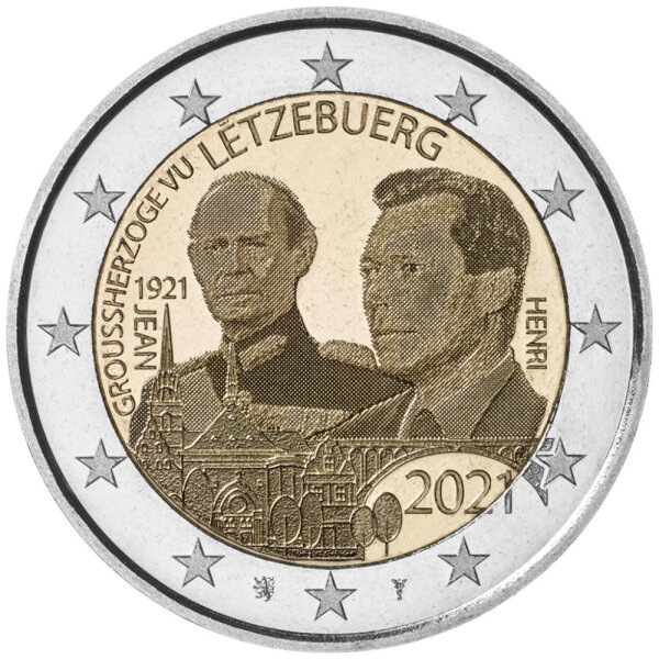 Luxemburg 2 Euro 2021 "Großherzog Jean - Foto"