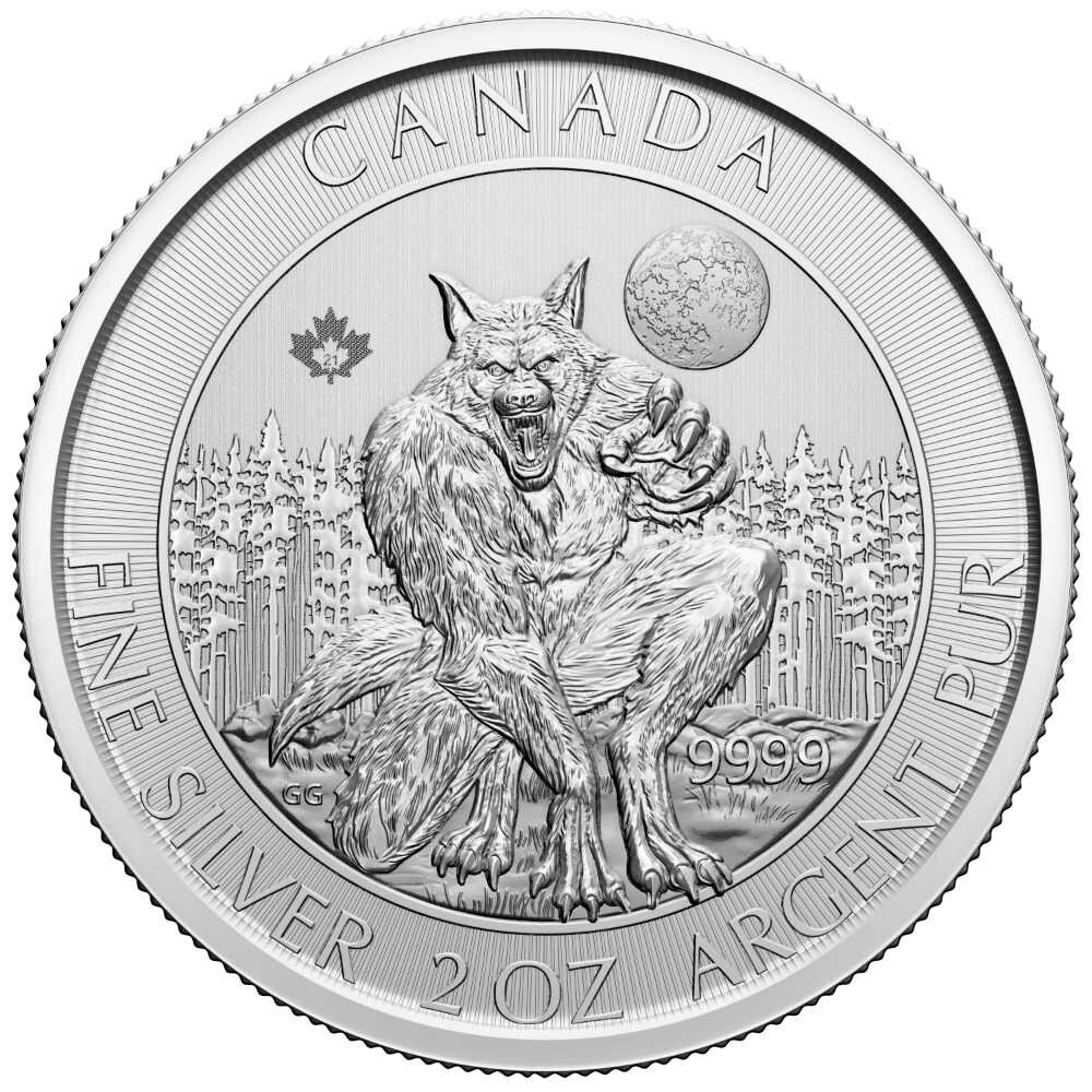 Kanada Creatures of the North - Werwolf 2021 2 oz Silber