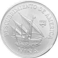 Kuba 5 Pesos 1981 Entdeckung Amerikas - Niña - Silber