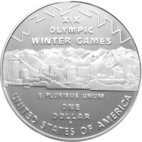 USA 1 Dollar 2002 -P- XIX. Olympische Winterspiele 2002 in Salt Lake City "Stadtansicht" - Silber