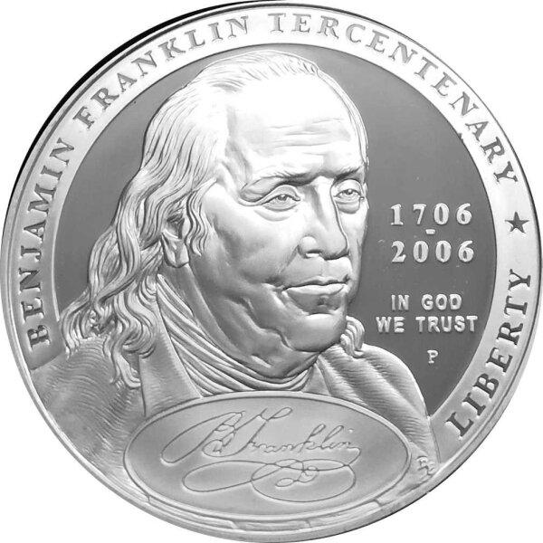 USA 1 Dollar 2006 -P- Benjamin Franklin Silber
