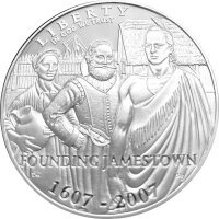 USA 1 Dollar 2007 -P- 400 Jahre Jamestown Silber