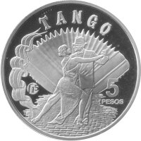 Argentinien 5 Pesos 2013 Tango - Silber PP F15