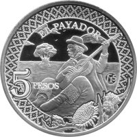 Argentinien 5 Pesos 2014 - El Payador - Silber PP F15