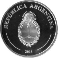 Argentinien 5 Pesos 2014 - El Payador - Silber PP F15
