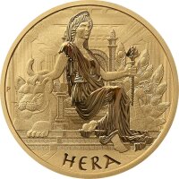 Tuvalu Olympische Götter 4. Ausgabe Hera 2022 1 oz Gold