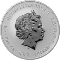 Tuvalu Olympische Götter 4. Ausgabe Hera 2022 5 oz Silber