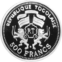 Togo 500 Francs 2000 Albert Einstein - Silber PP
