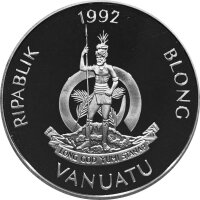 Vanuatu 50 Vatu 1992 - XXV. Olympische Sommerspiele 192 in Barcelona  - Silber PP