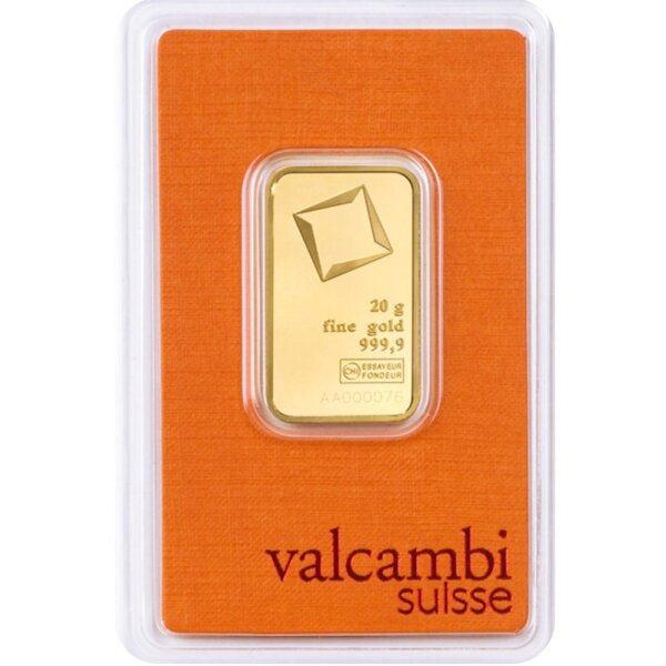 20 Gramm Goldbarren Valcambi | Neuware LBMA