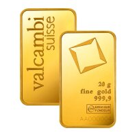 20 Gramm Goldbarren Valcambi | Neuware LBMA